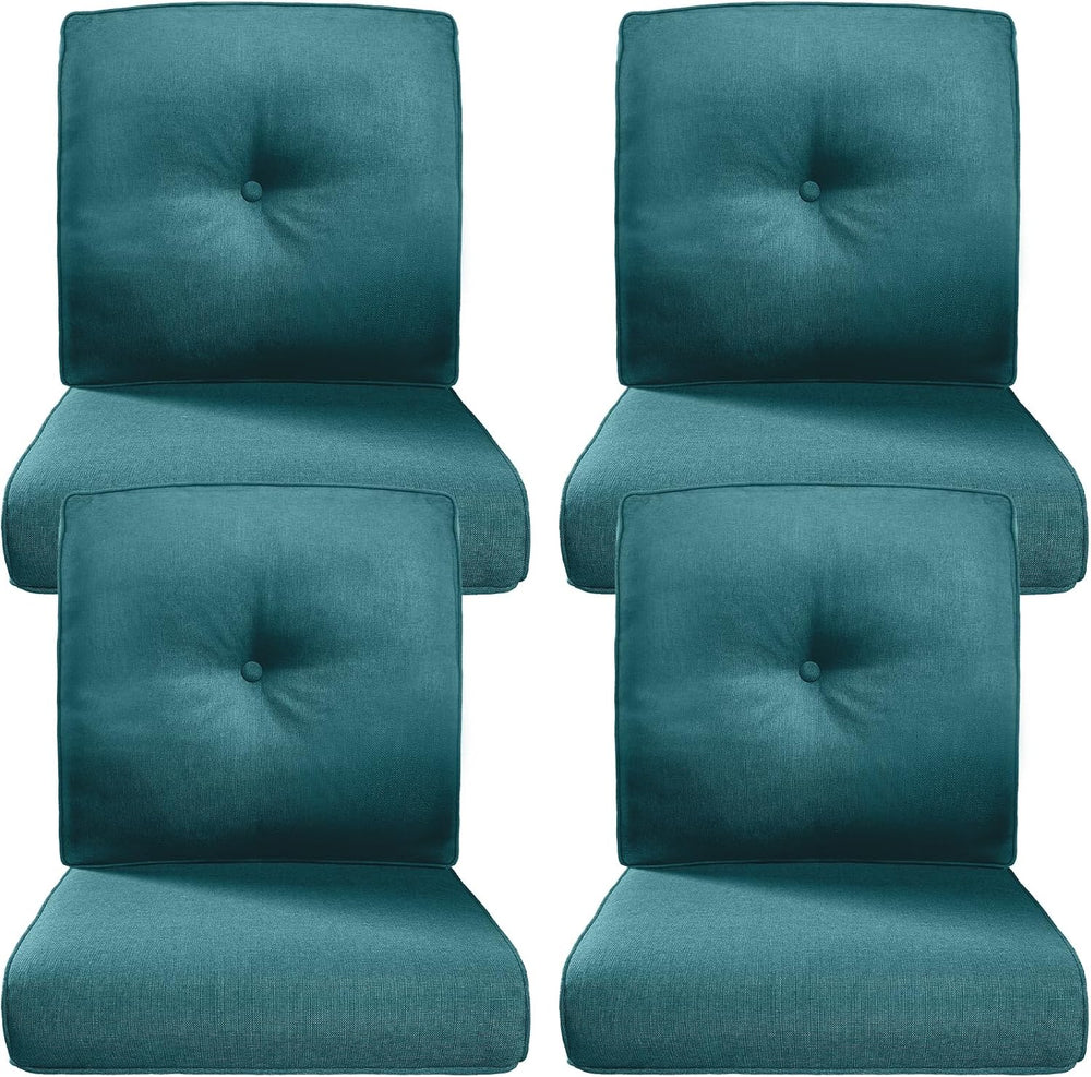 Belord Luxury 4" Thick Outdoor Cushion 4 Set - 22 x24 Inch 28D Sponge Fi...