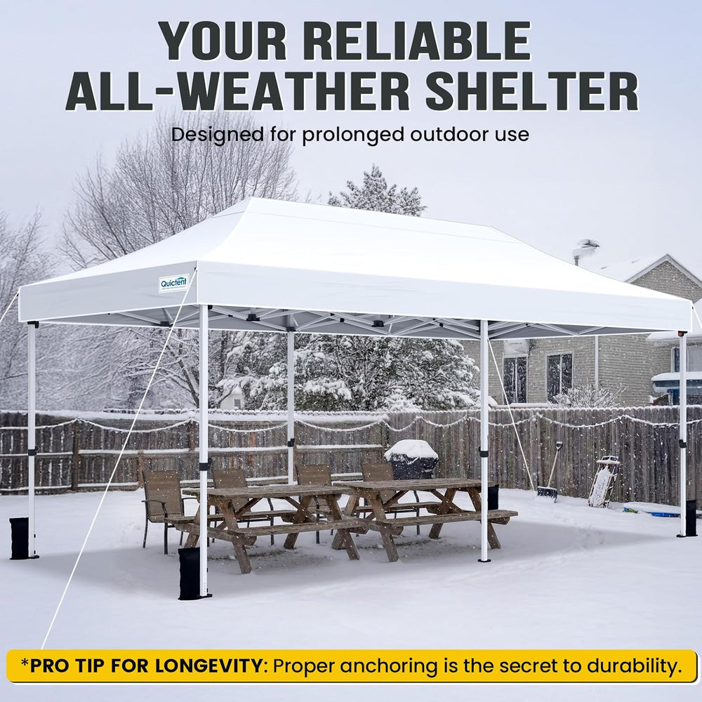 Quictent 10x20 Heavy Duty Pop up Canopy Tent with Wheeled Bag