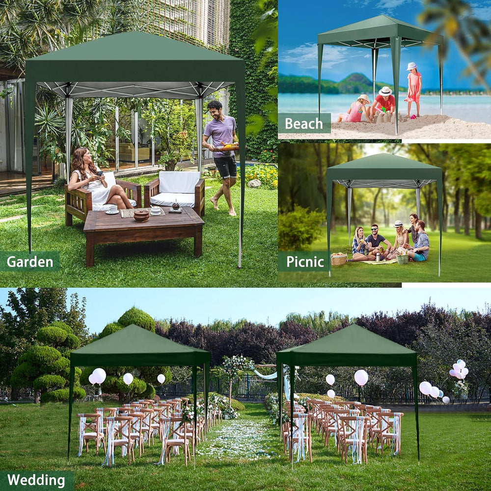 Outvita 6.5x6.5ft Pop Up Canopy Tent with Carry Bag Green