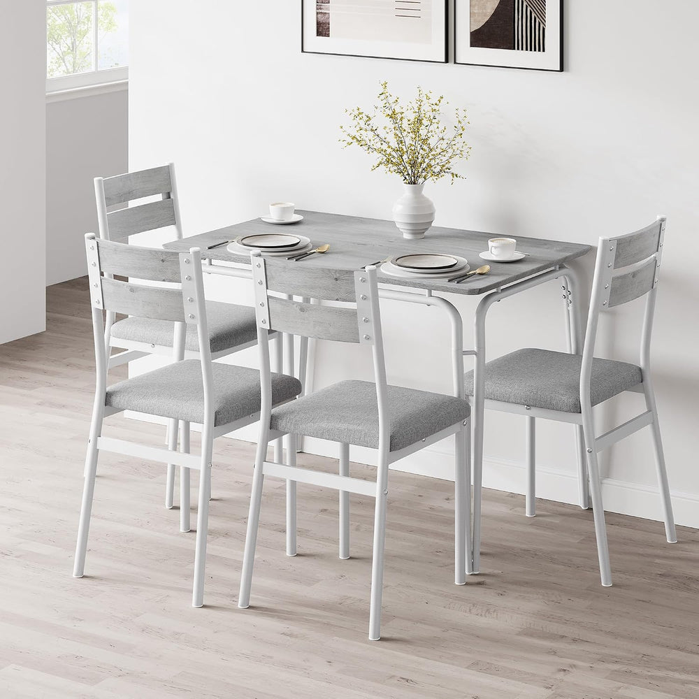 GarveeHome Dining Table for 2, Small Table and Chairs Set of 2, Square Dinett...
