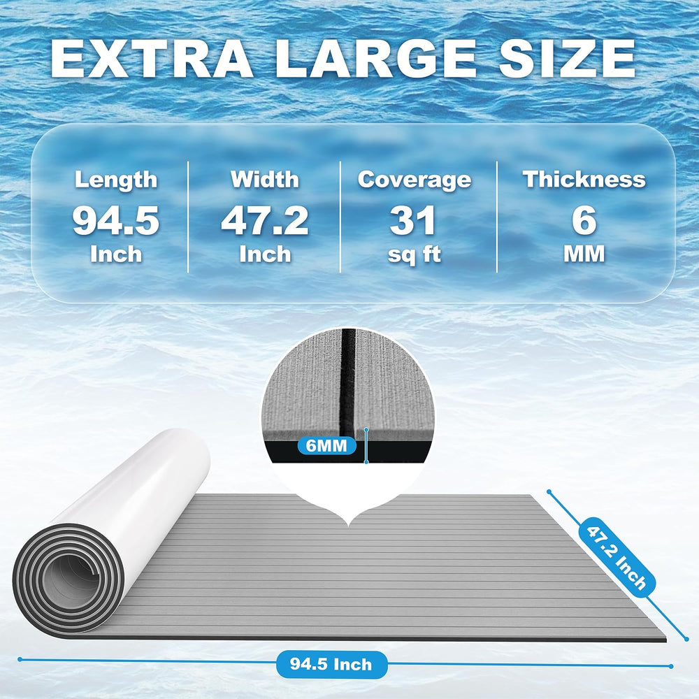 PrimeZone EVA Foam Boat Flooring 94.5" x 47.2" Sea Deck Marine Boat...