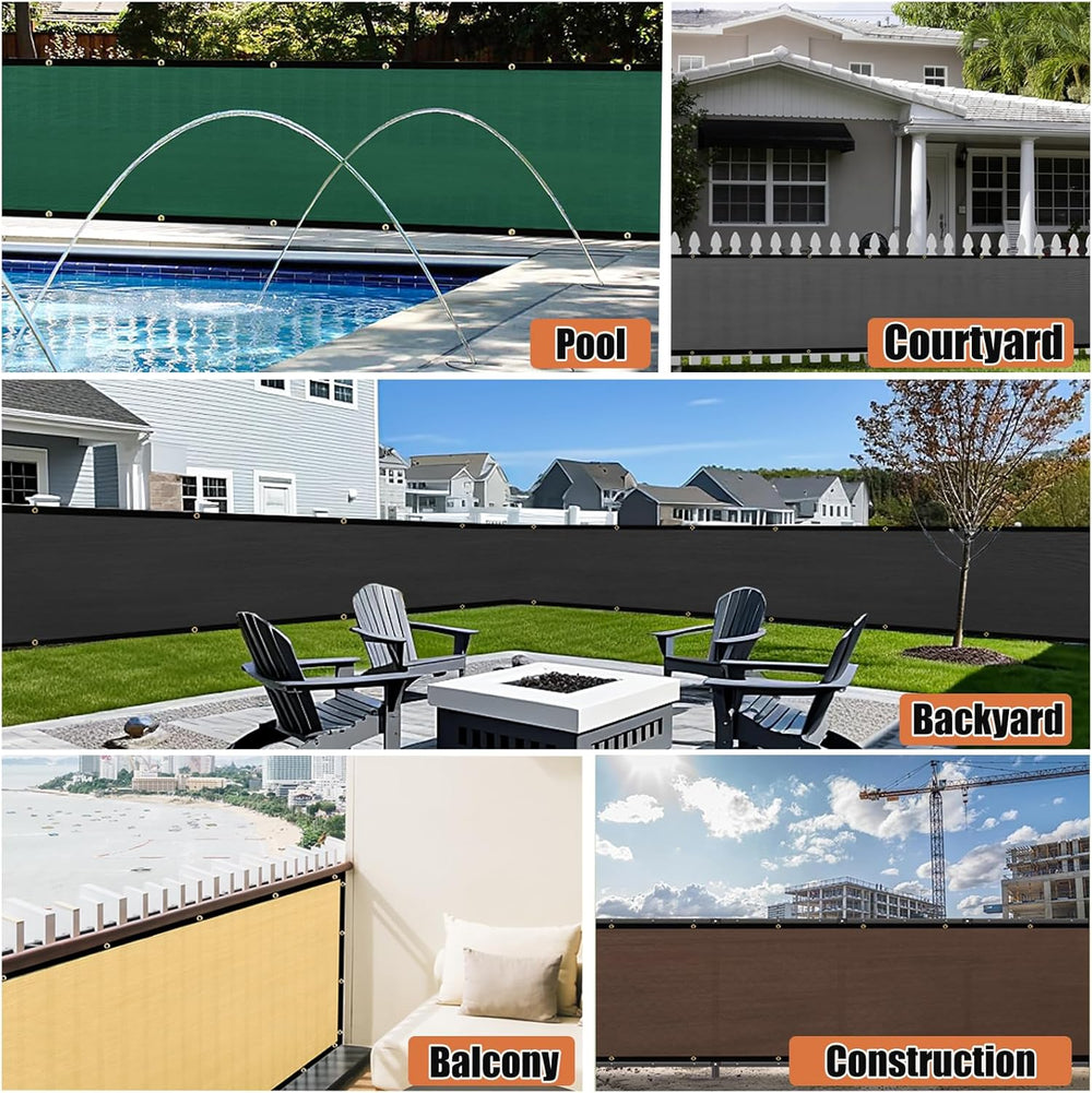 KANAGAWA 6ft x 50ft Privacy Screen Fence, 90% Blockage Heavy Duty 175 GSM Fen...