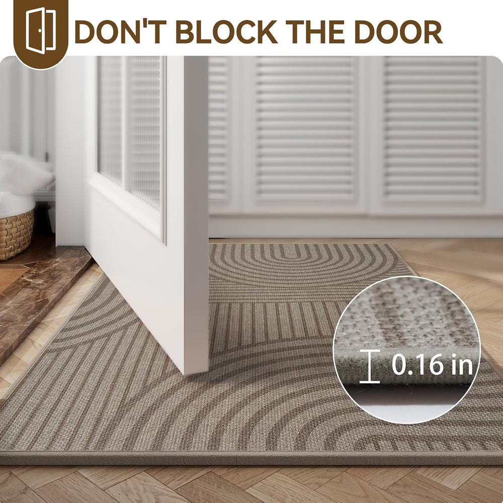 Door Mat Indoor Entrance Front Entry Mat,24''x71'',Brown