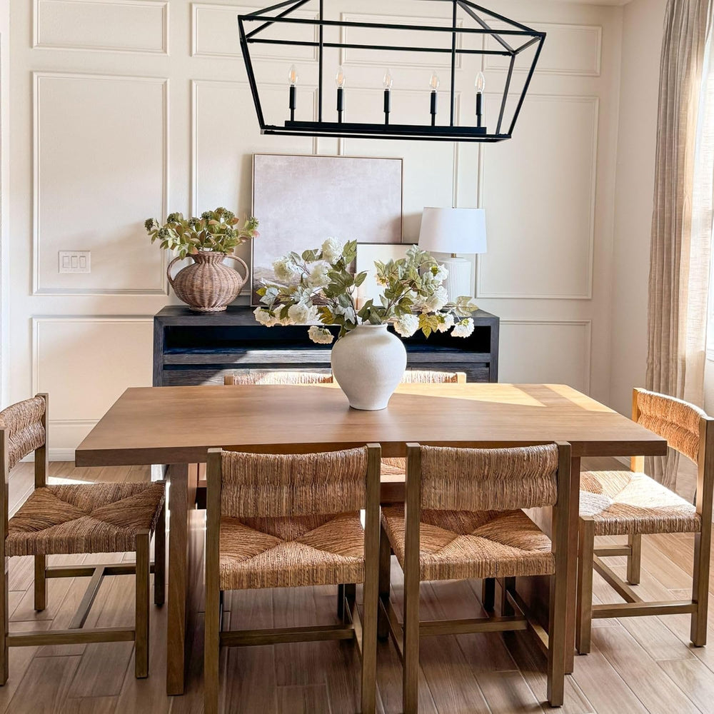 Nathan James Briggs Modern Dining Table for 6, Small Rectangle Dining Table, ...