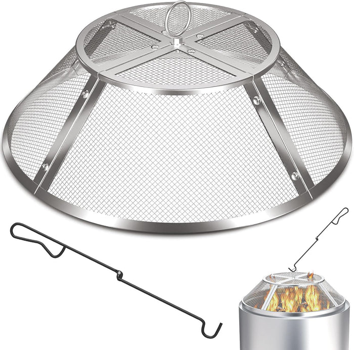 Fire Pit Spark Screen for Solo Stove Bonfire, 19.5 Inch