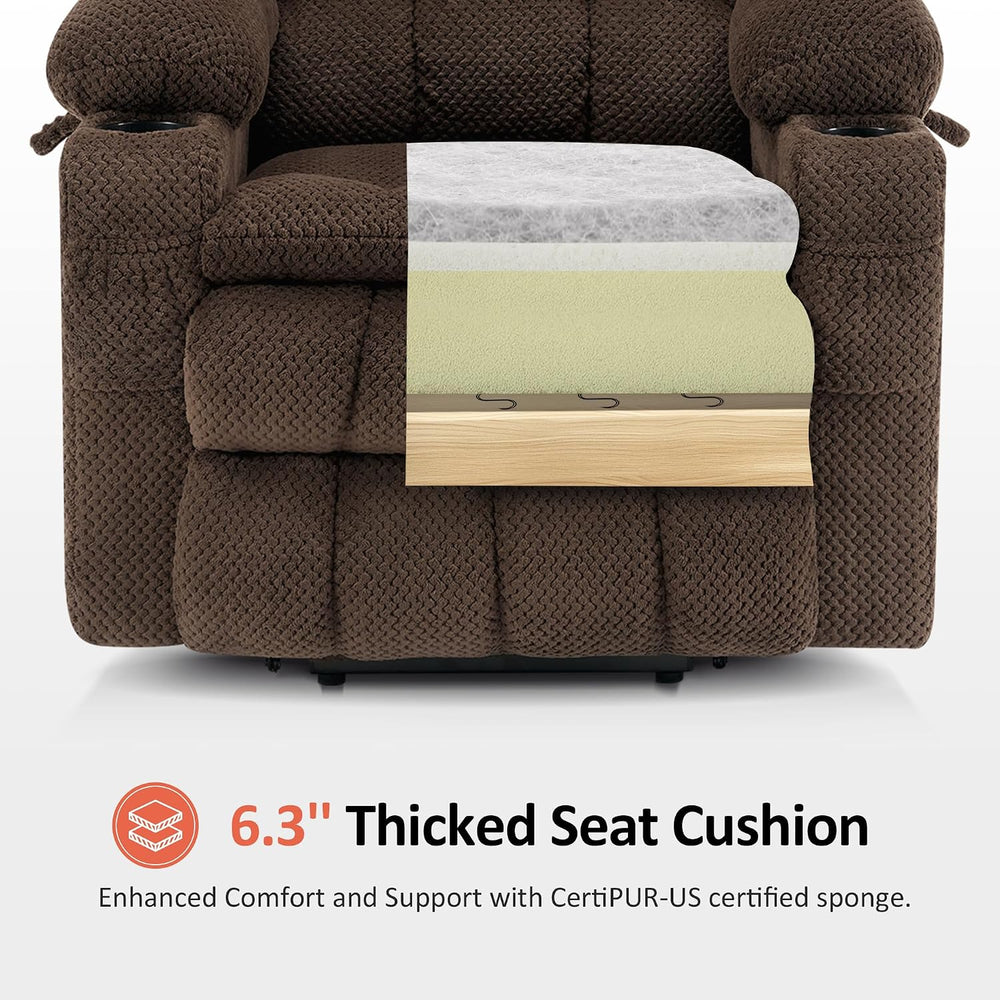 MCombo Dual Motor Power Lift Recliner Chair for Elderly, Massage Heat 7890