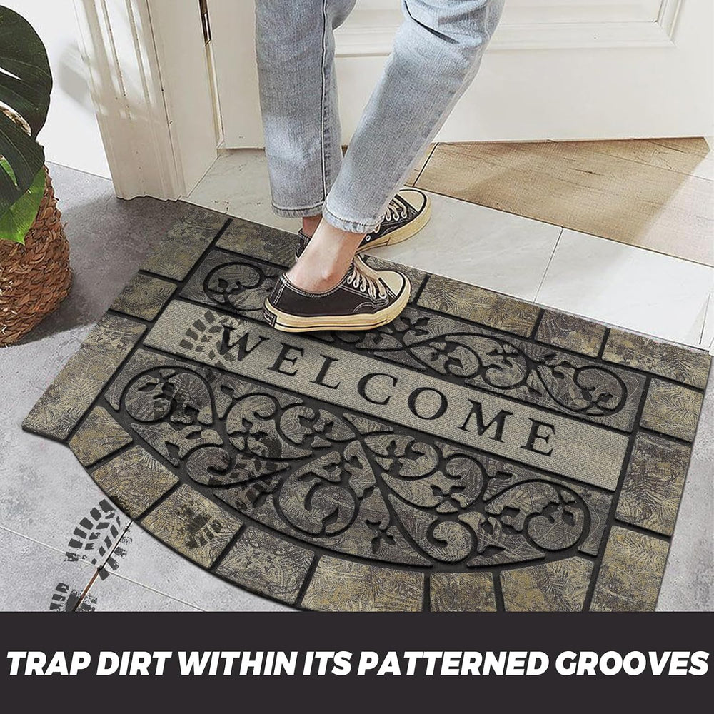 Thick Welcome Mats Outdoor, 24 * 36" Large Front Door Mat Entrance, Dura...