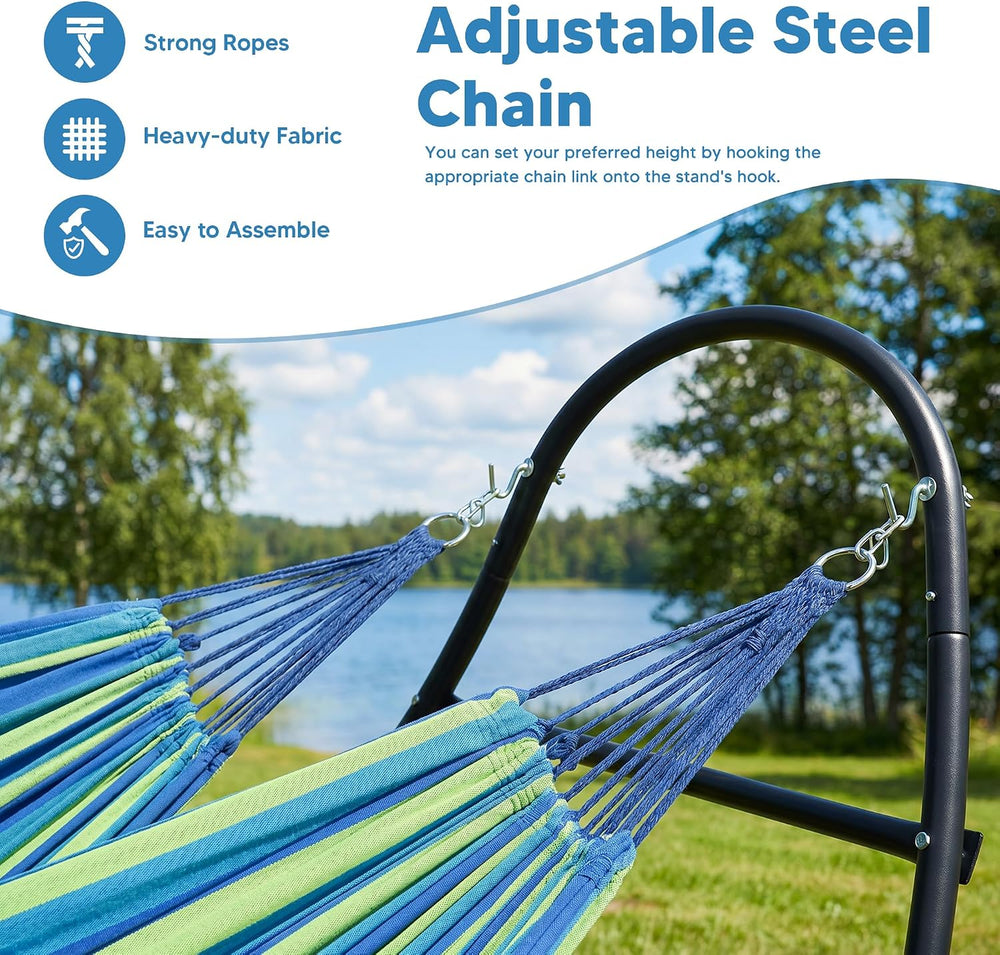 SUNCREAT Portable Outdoor Hammock with Stand, Double Hammocks with Stand for ...