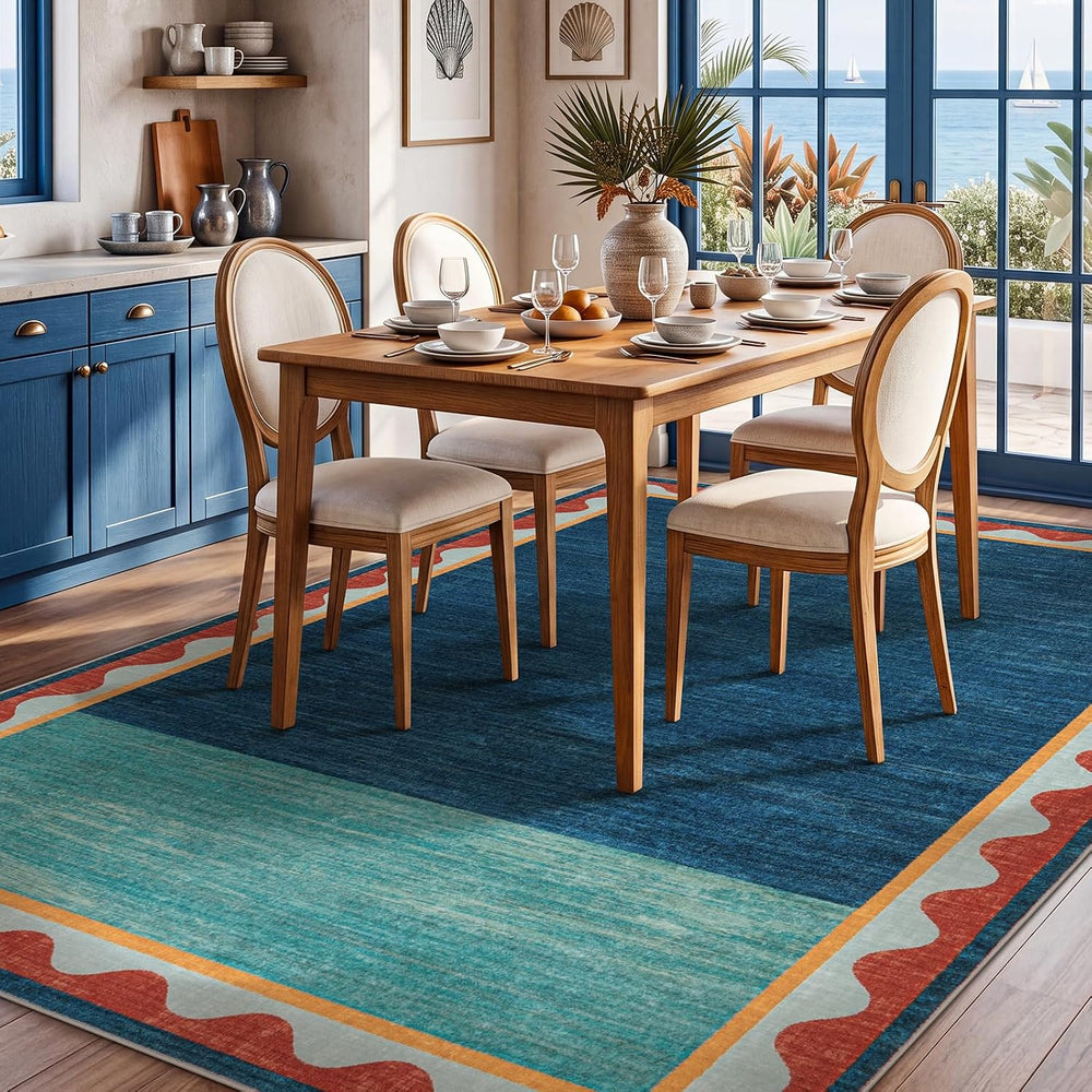 YIHOUSE Mid-Century Washed Style Area Rug 5x7 Washable Carpet for Living Room...