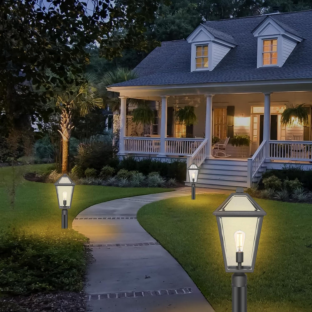 Outdoor Post Lights Fixtures, Lamp Post Light Fixture Black Finish, Waterproo...