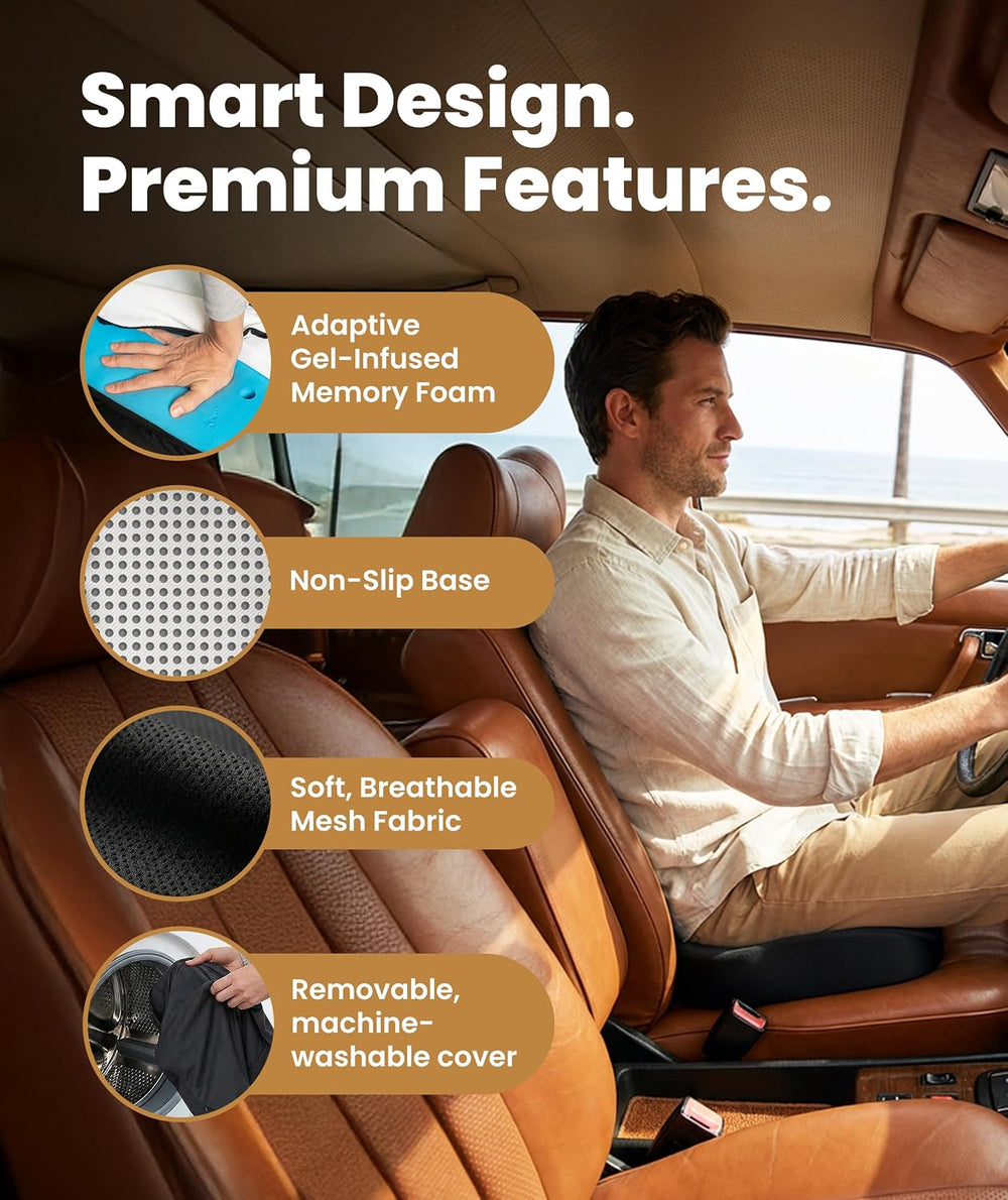 Everlasting Comfort Doctor Recommended Memory Foam Seat Cushion for Office Ch...