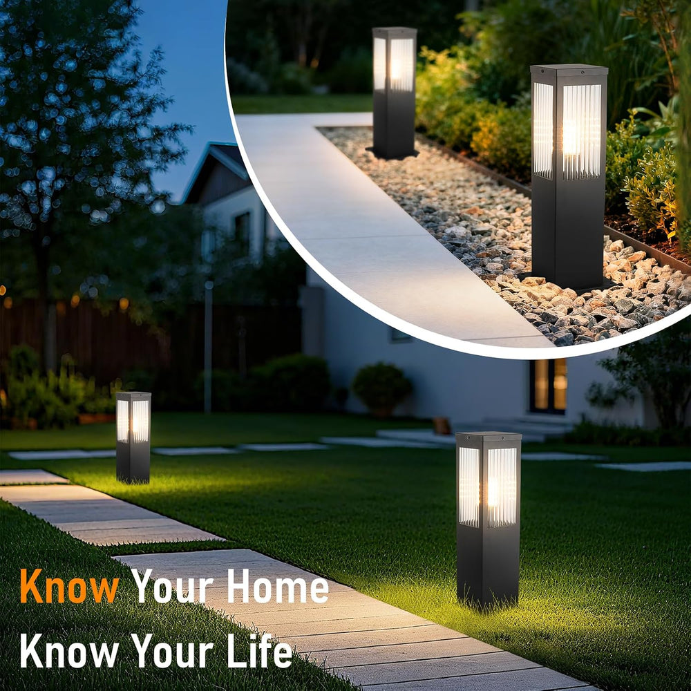 E26 Landscape Path Light,15.75 Inches Modern Outdoor 3000K Bollard Lighting