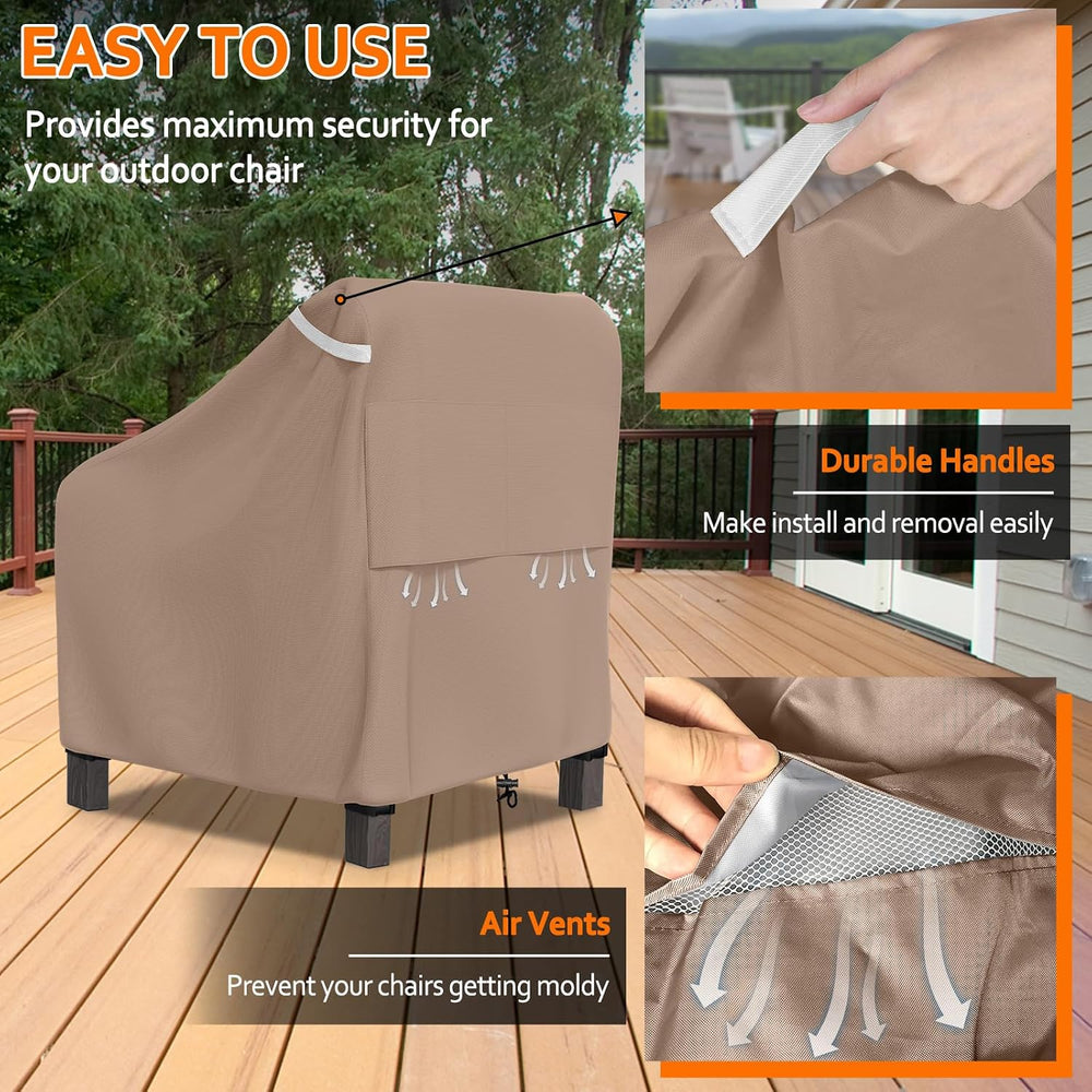 STARTWO Patio Outdoor Chair Covers 2 Pack, Outdoor Furniture Covers Waterproo...