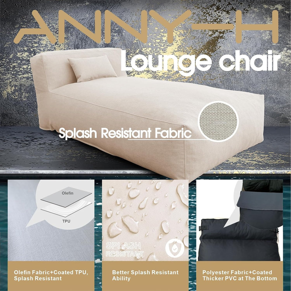 Dineli Modern ANNY-H Lounge Chair Outdoor Bed Lounger Outdoor Couch Sofa