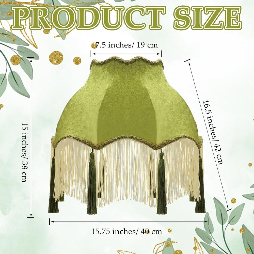 Vihose Victorian Scallop Lampshade Large 7.5 x 15.8 x 15 In Replacement