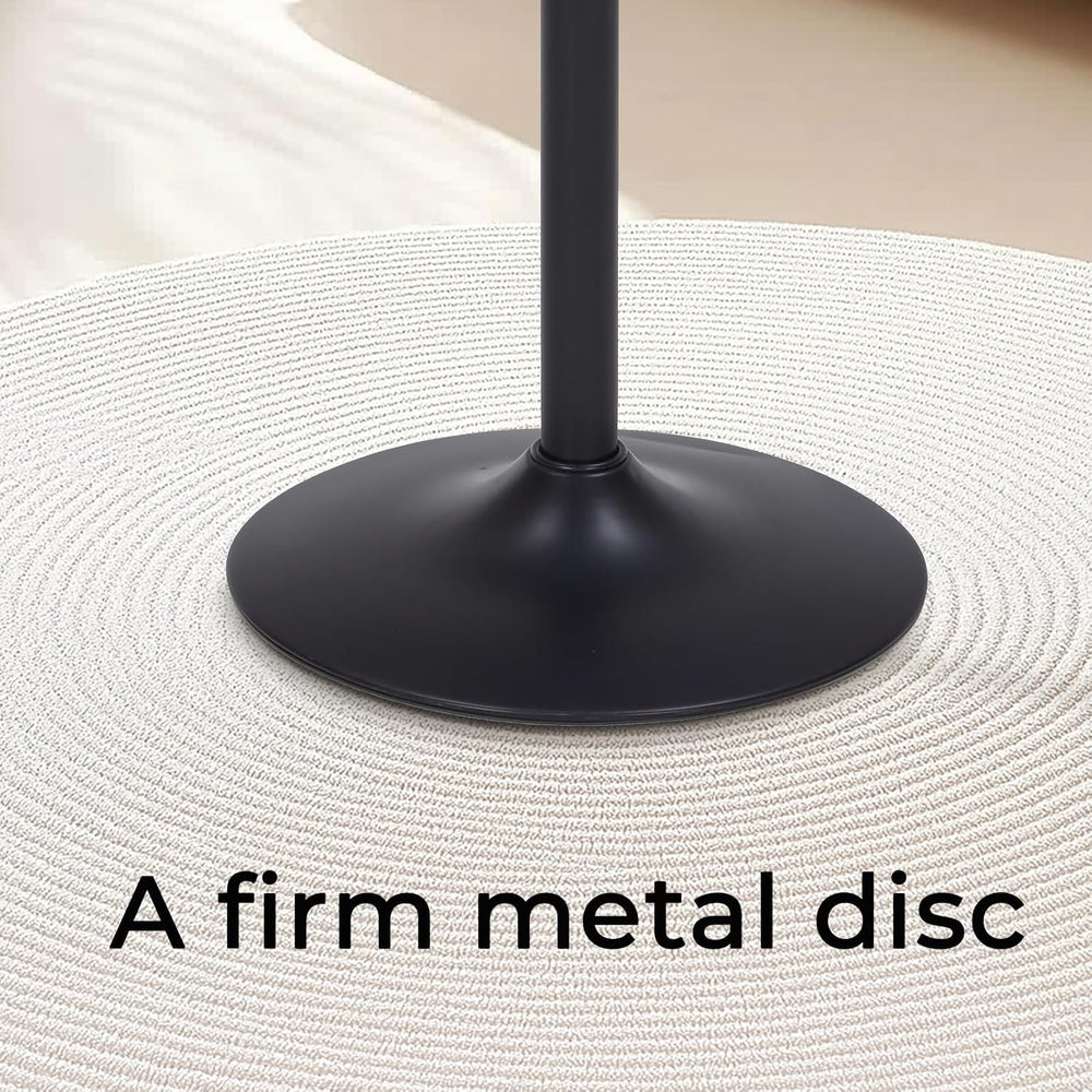 Modern Bistro Table 40 Inch Height, 23.6" Round Bistro Pub, Black Bar He...