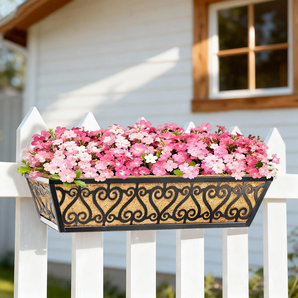 2 Pack 30 Inch Deck Railing Planter Box - Window Boxes Planters with Adjustab...