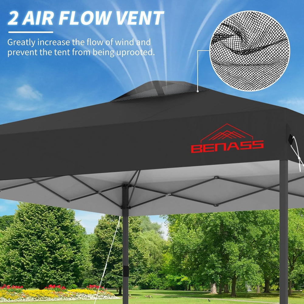 8x8 Pop Up Canopy Tent, Black