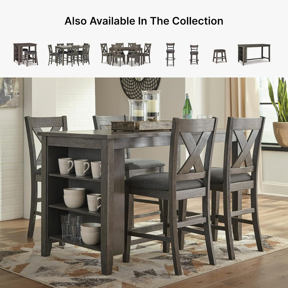 Signature Design by Ashley Caitbrook X-Back Bar Stools Set of 2, Gray
