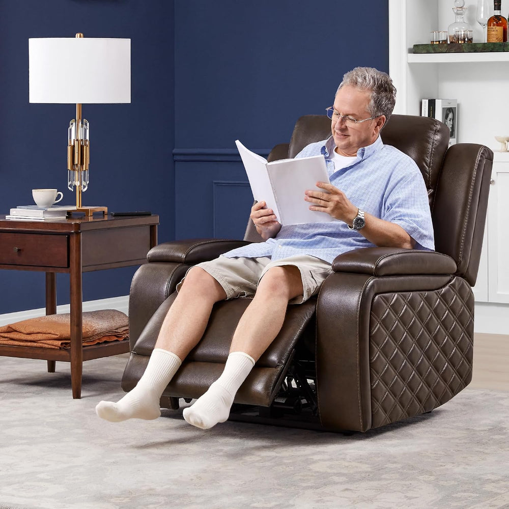 Watson & Whitely Zero Gravity Power Recliner Chair for Adults, Dark Brown