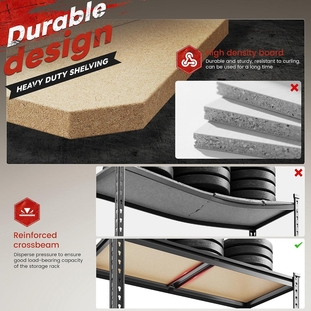 REIBII 2400 Lbs Garage Shelving for Pantry, Adjustable Storage Shelves