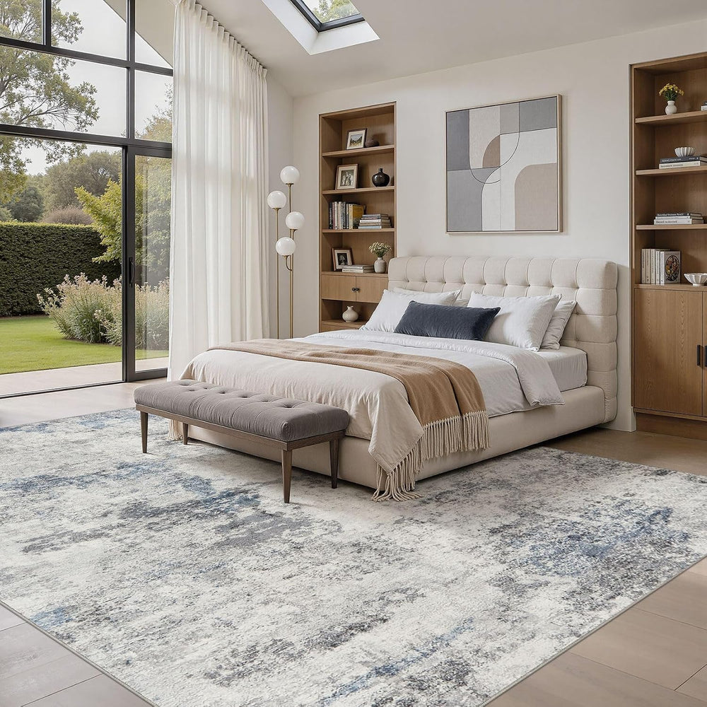 DMOYEST 8x10 Area Rug for Living Room Washable Abstract Indoor Carpet