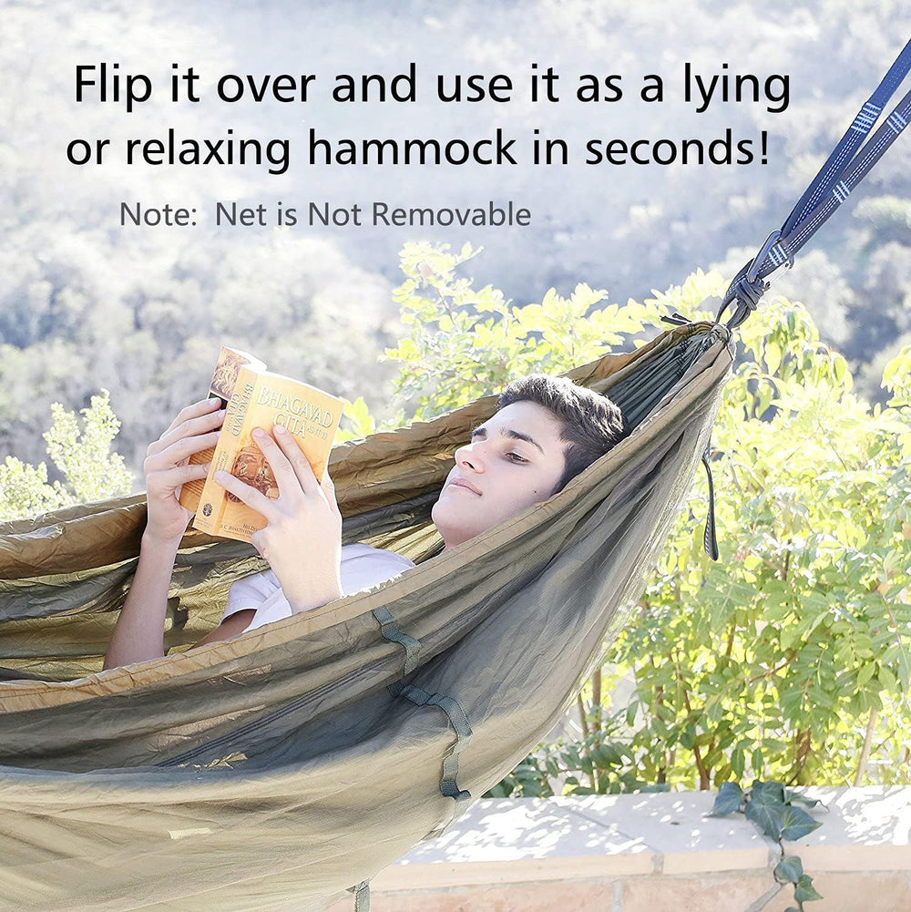 Sunyear Camping Hammock, Portable Single & Double Hammock with Net, 2 Per...