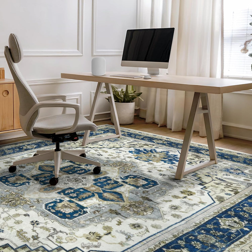 Area Rugs for Living Room 9x12 - Large Machine Washable Vintage Oriental Soft...