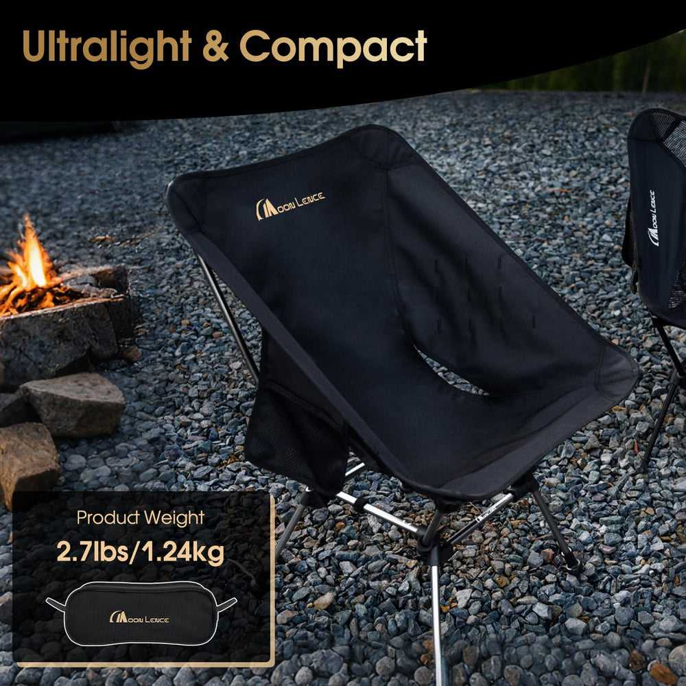 MOON LENCE Portable Camping Chair Plus, Larger & Roomier, Compact and Lig...