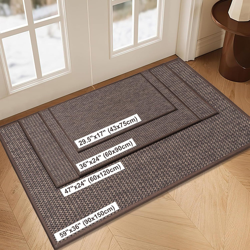 LEKEEPGO Door Mat 24"x36", Non Slip Door Mat Indoor Entrance, Rubbe...
