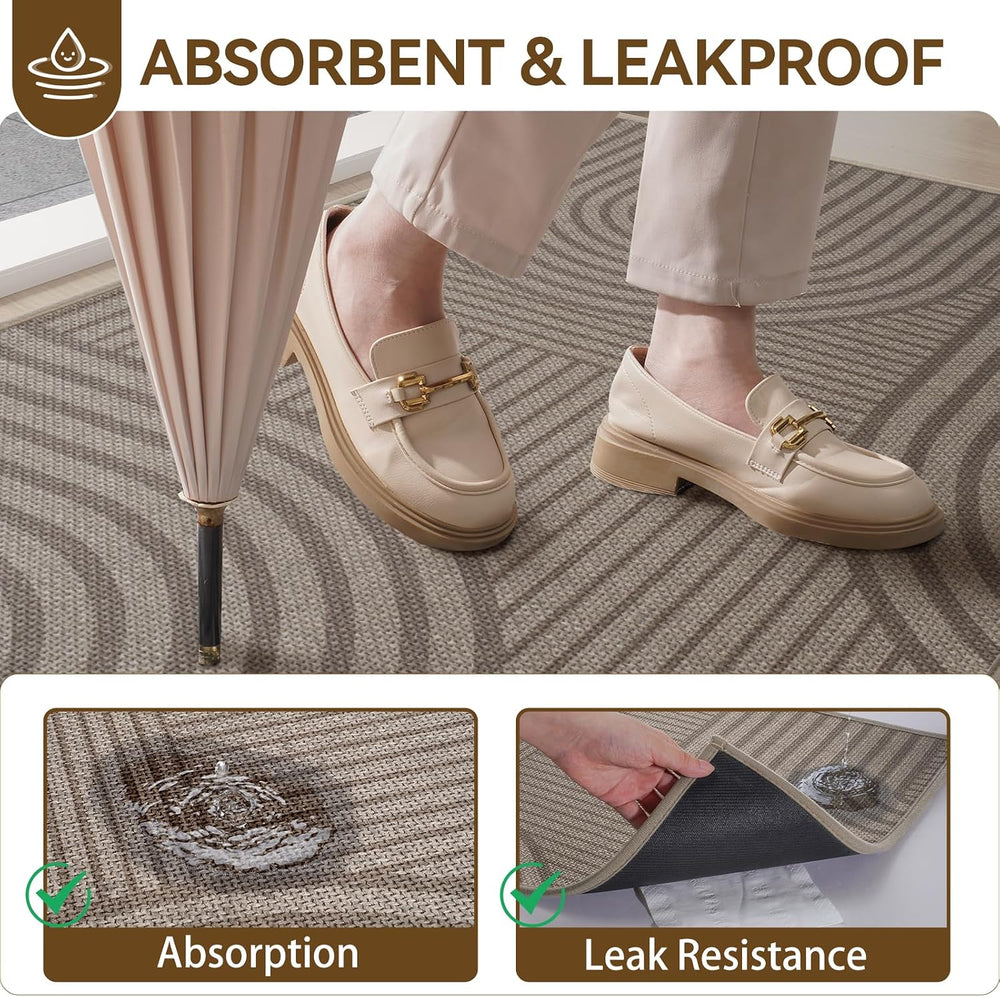 Door Mat Indoor Entrance Front Entry Mat,24''x71'',Brown