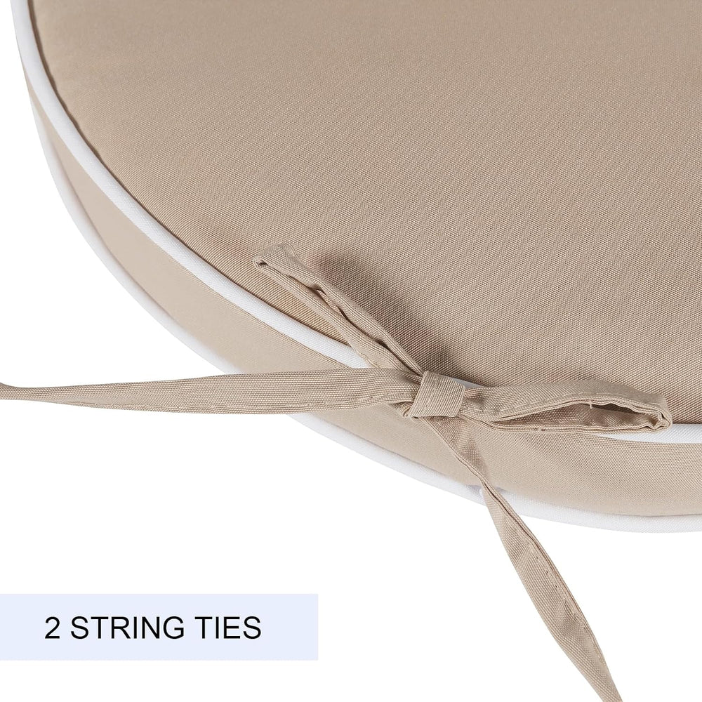 Outdoor Bistro Chair Cushions Set of 2, Waterproof 15 inch Round Seat Cushion...