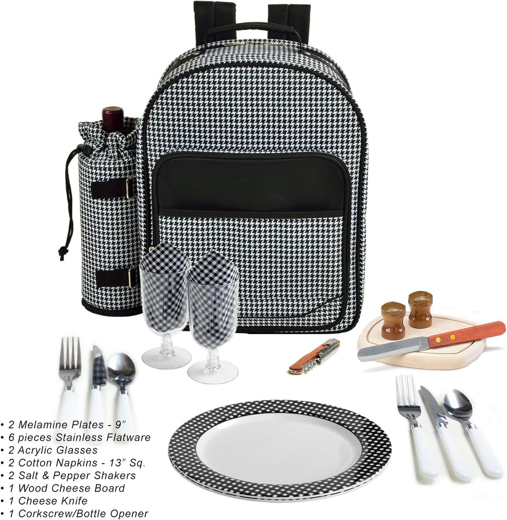 Picnic at Ascot Original Equipped 2 Person Picnic Backpack with Cooler & ...