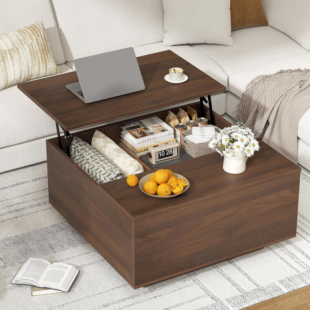 FABATO 31.5'' Lift Top Coffee Table Wood Center Table with Storage, W...
