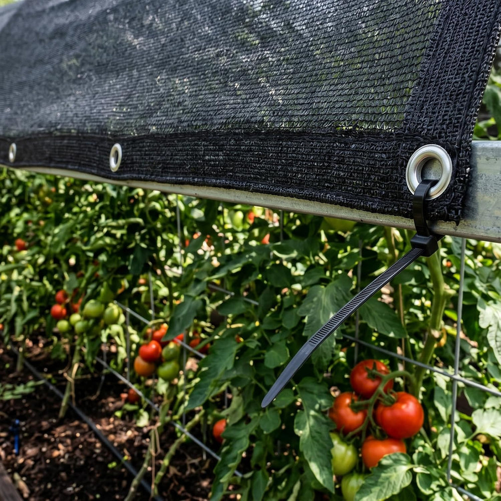 Royal Shade 70% Black Shade Cloth 10FT x 10FT Mesh Tarp with Grommets for Gar...