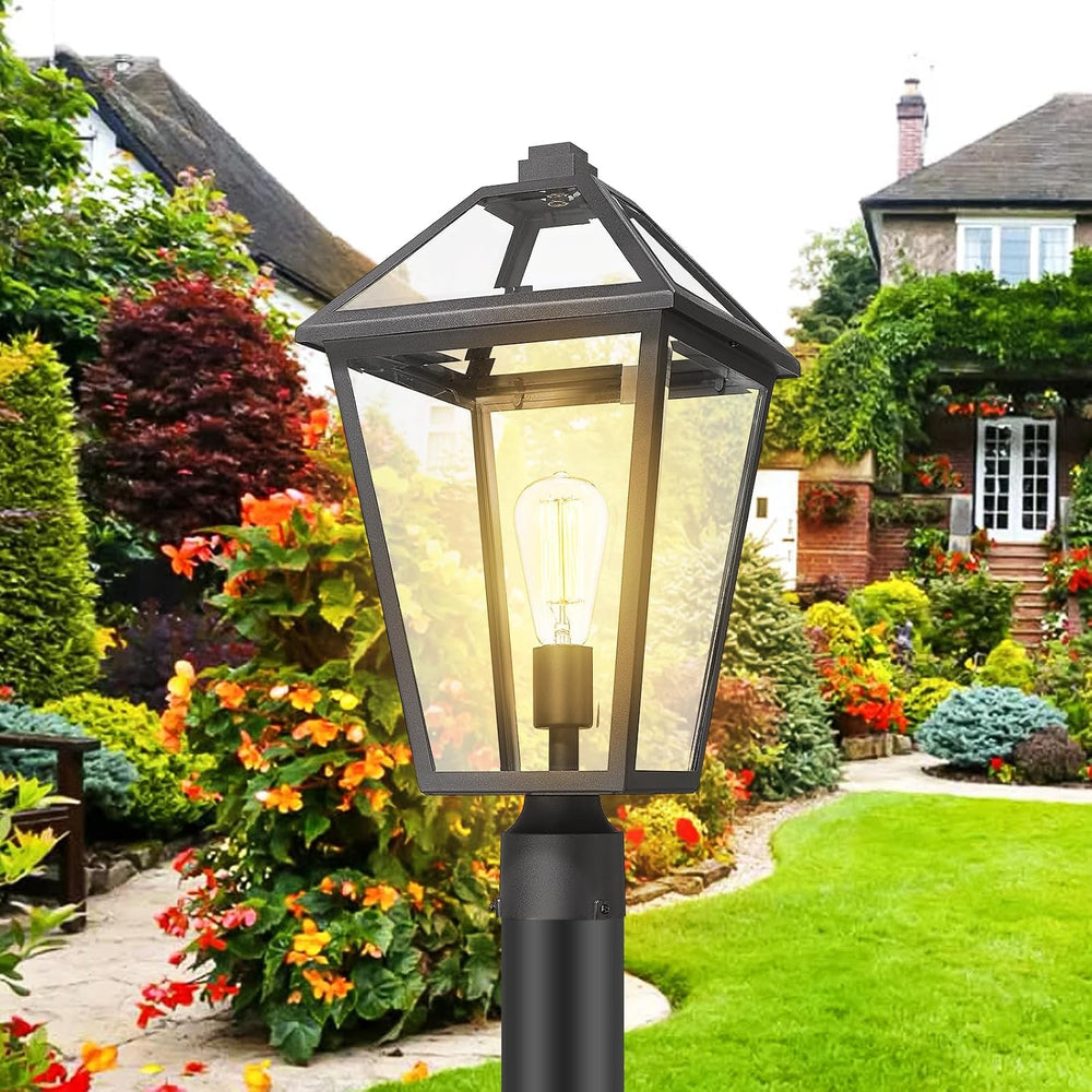 Outdoor Post Lights Fixtures, Lamp Post Light Fixture Black Finish, Waterproo...