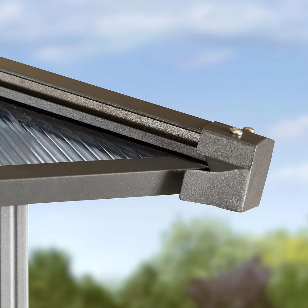 TOOLPORT 10x10 ft Hardtop Gazebo Polycarbonate Roof