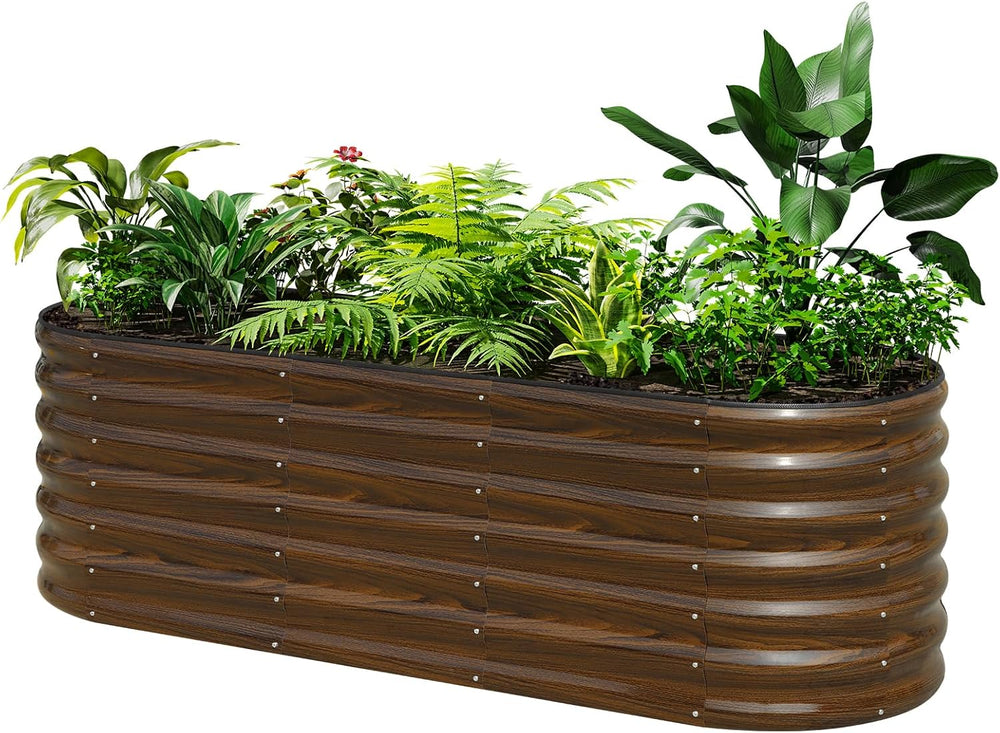SnugNiture Galvanized Steel Raised Garden Bed Kit - 6x2x2 ft Large Metal Plan...