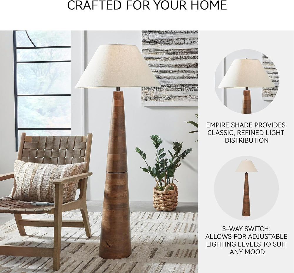 Signature Design by Ashley 1-Piece Contemporary Wood Floor Lamp