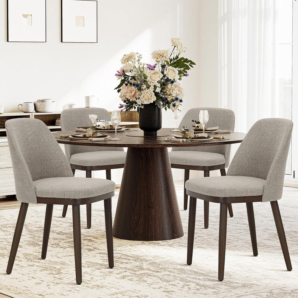 COLAMY Upholstered Dining Chairs Set of 4, Modern Kitchen Chairs with Back, F...