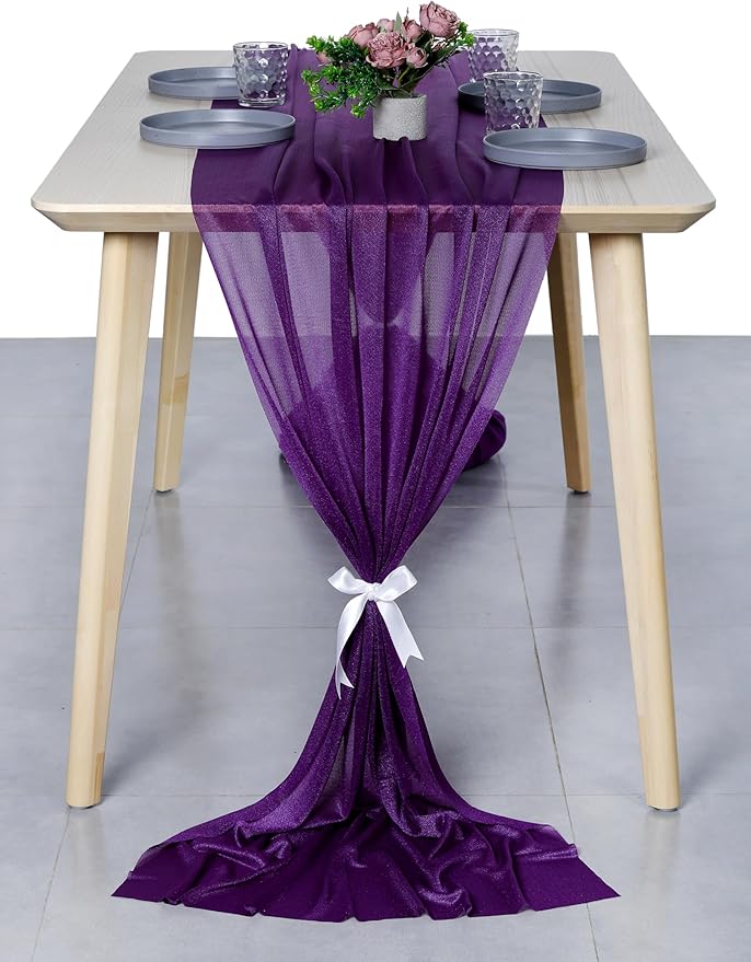 MDS Halloween Chiffon Table Runner - 5 Pack, 29 x 170 Inches, 14ft Each - She...