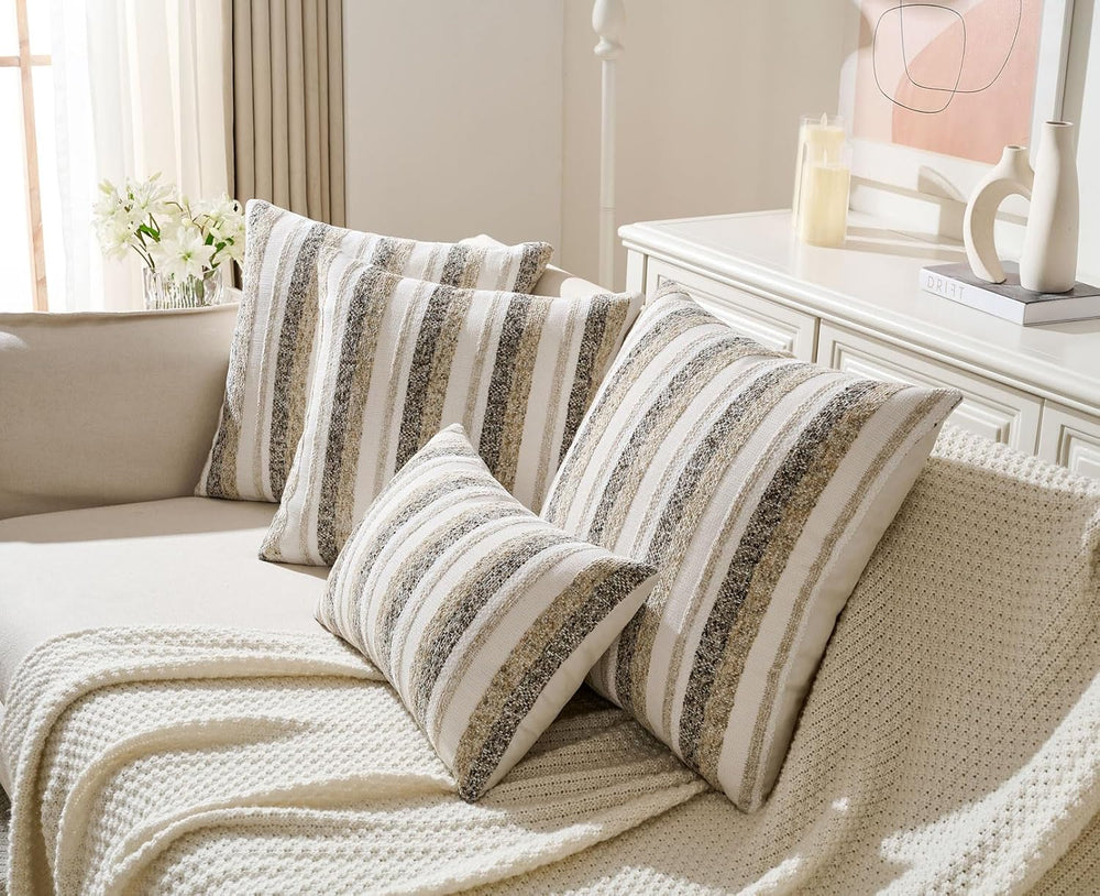 Zealax Modern Farmhouse Decorative Pillow Covers 20x20 Inch Boho Throw Pillow...