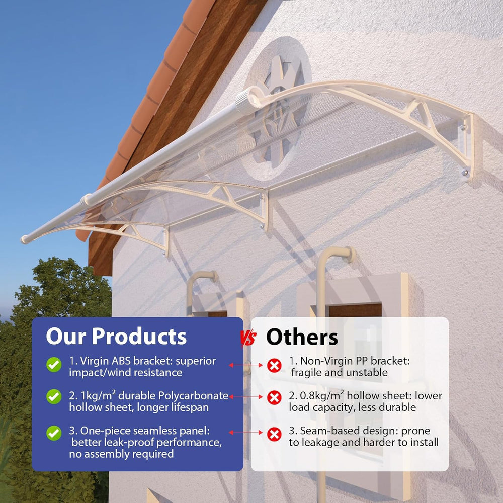 32" x 80" Window Door Awning Canopy Exterior with Drainage