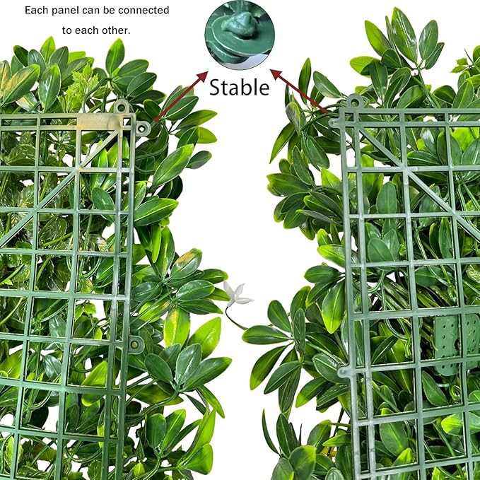 Artificial Plant Wall Roll: 60 X 120 in (50 sqft) UV-Anti Ivy Privacy Fence S...