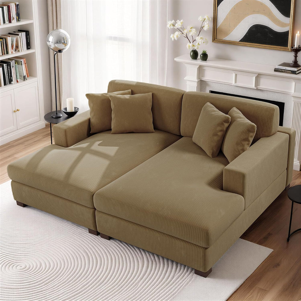 Chaise Lounge Chair Indoor, Oversized Upholstered Sofa Bed for Living Room, C...