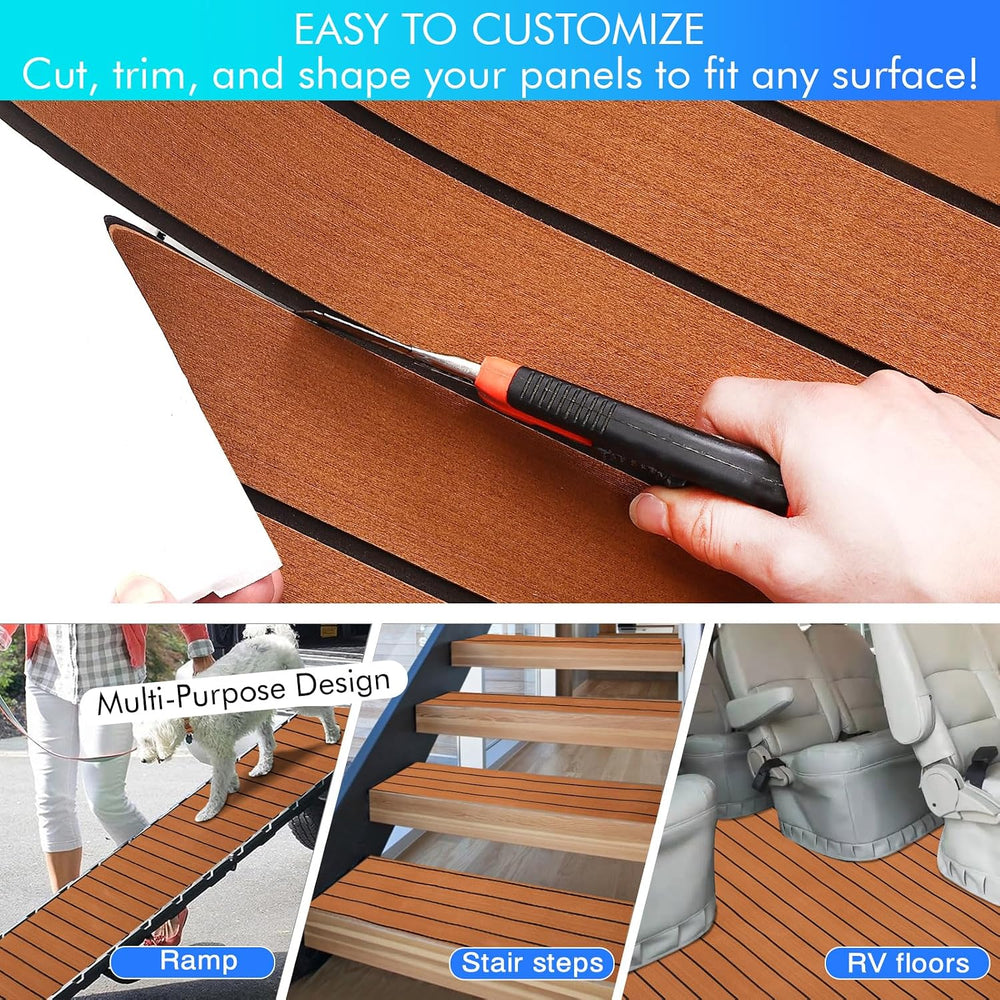 Teak EVA Foam Decking Sheet Rolls
