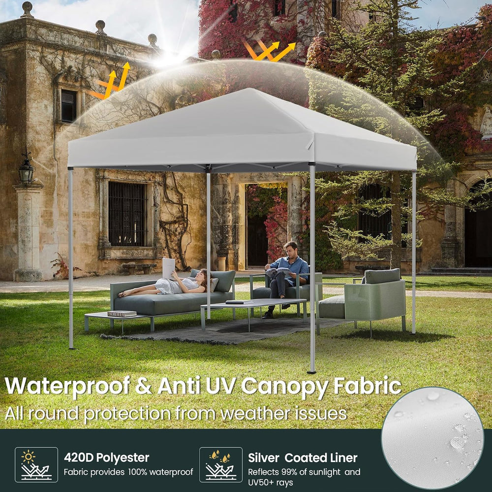 Shades 10x10 Pop Up Canopy, Heavy Duty Beach Tent with Carrying Bag for Easy ...