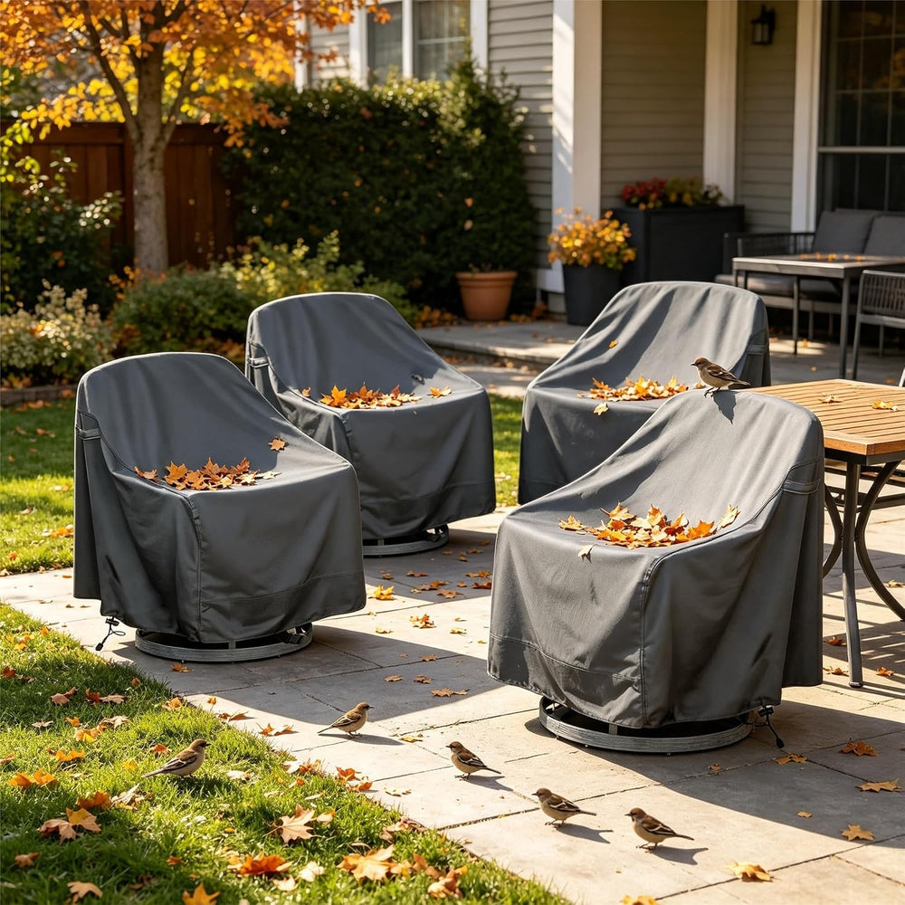 Outdoor Swivel Chair Cover 4 Pack Waterproof UV Heavy Duty 33x35x38