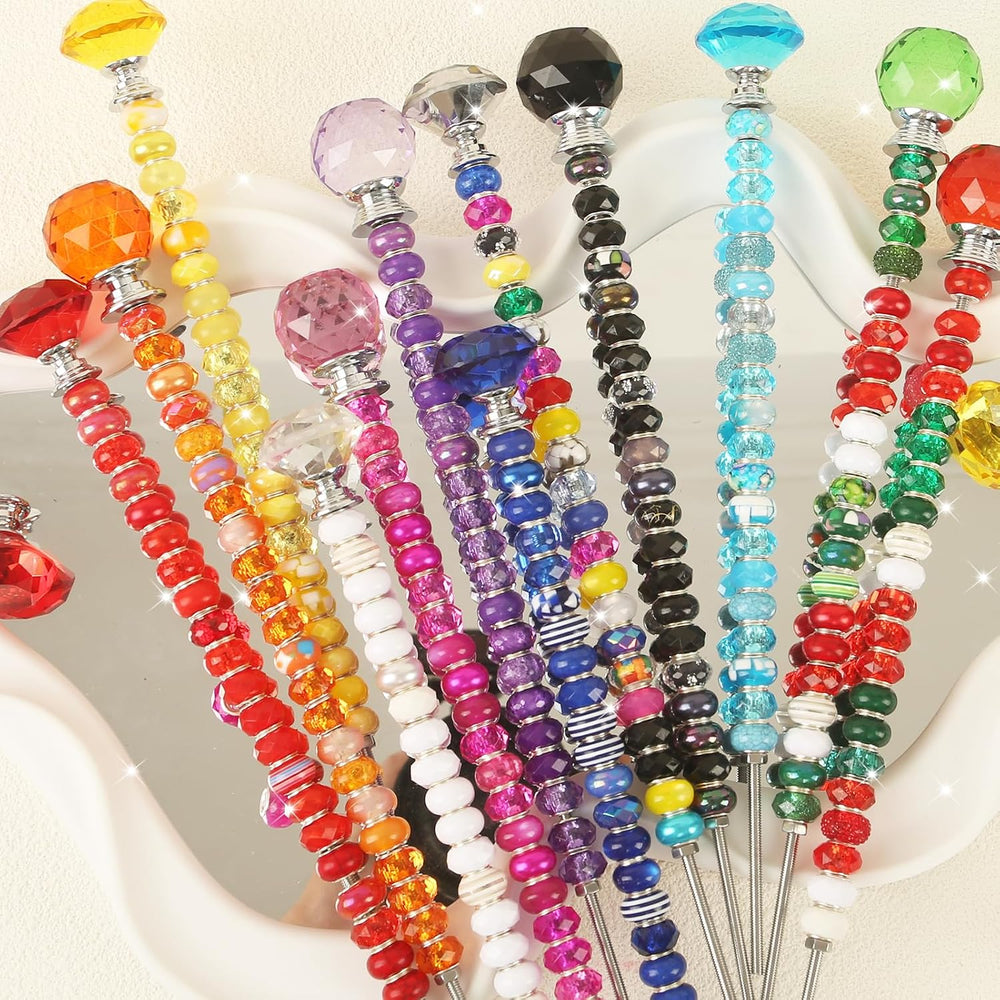 300 Pcs Garden Stakes Diy Fairy Wand Garden Stakes Kit, Colorful Large Hole B...