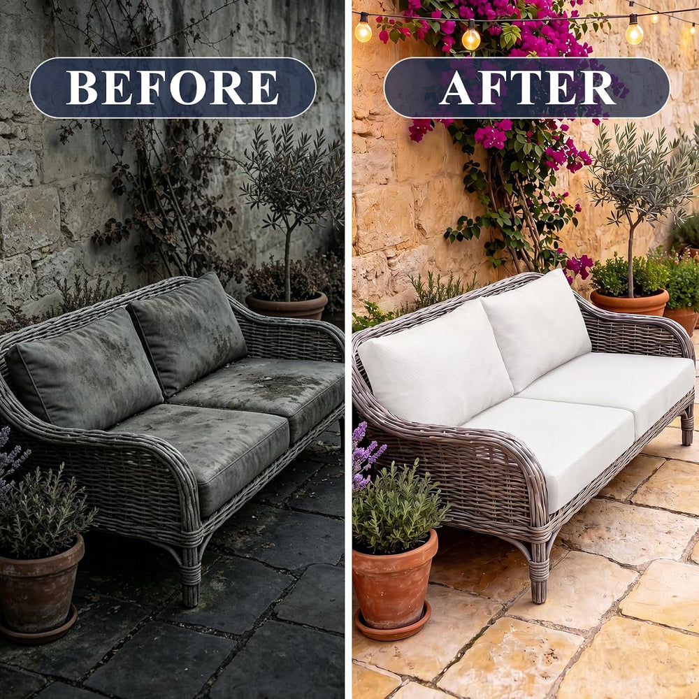 Outdoor Cushion Covers 8 Piece, Replacement Patio Cushion Covers, White